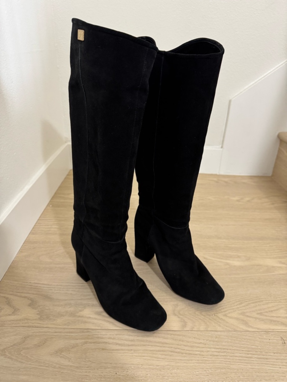 Diane Von Furstenberg Black Suede Over-the-Knee Boots